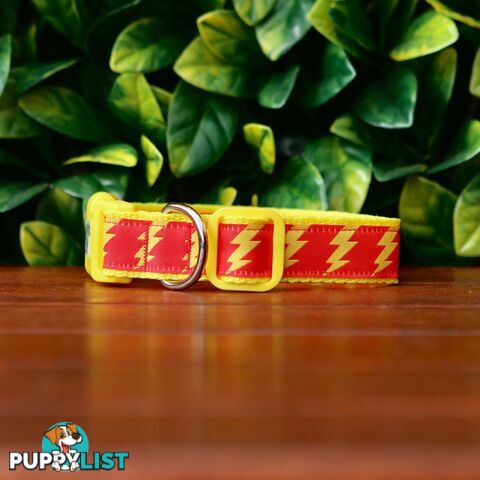Lightning Bolt Dog Collar - Hand Made by The Bark Side - TBSLIGLYEL