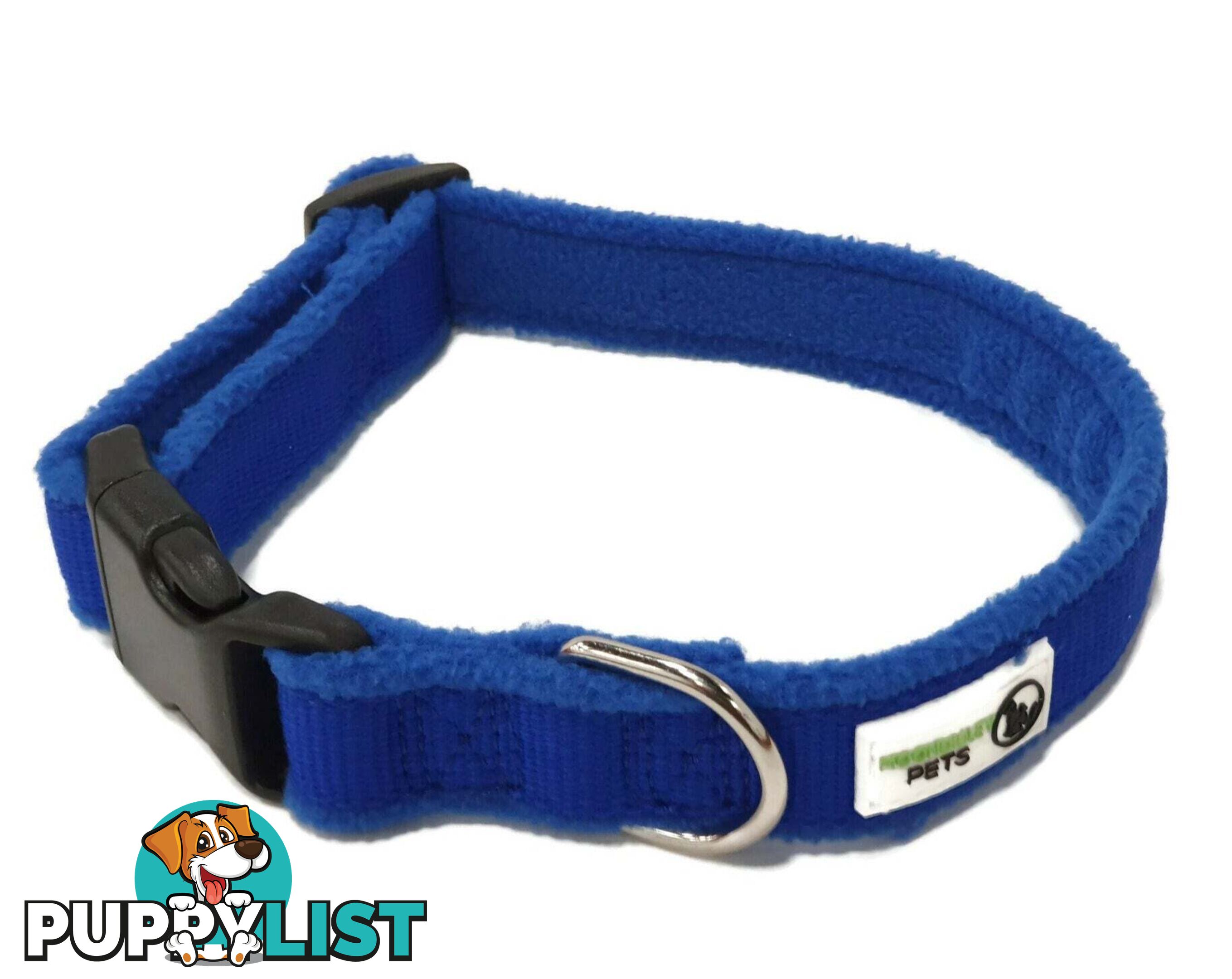 100% Pure Bamboo Fibre w/Fleece Lining Dog Collar Plastic Buckle - Moondidley Pets - MDPCOLFLELPNK