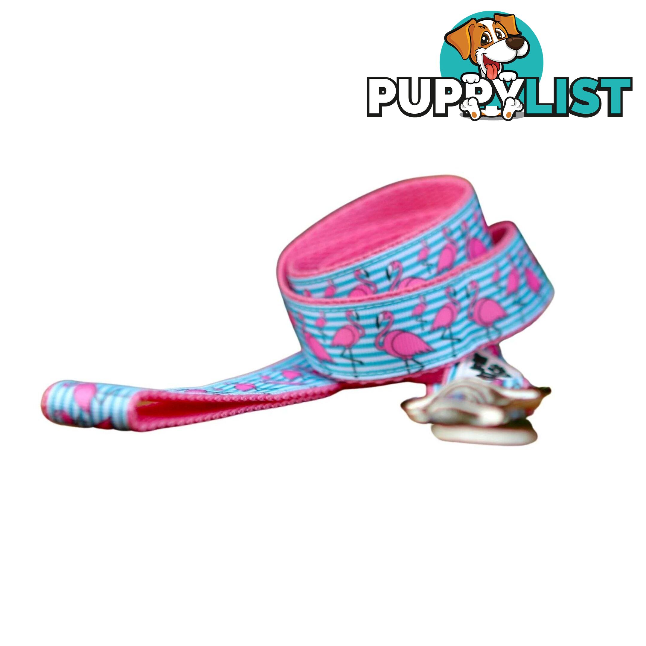 Flamingo Dog Lead / Dog Leash - Hand Made by The Bark Side - TBSLDFLA251.2