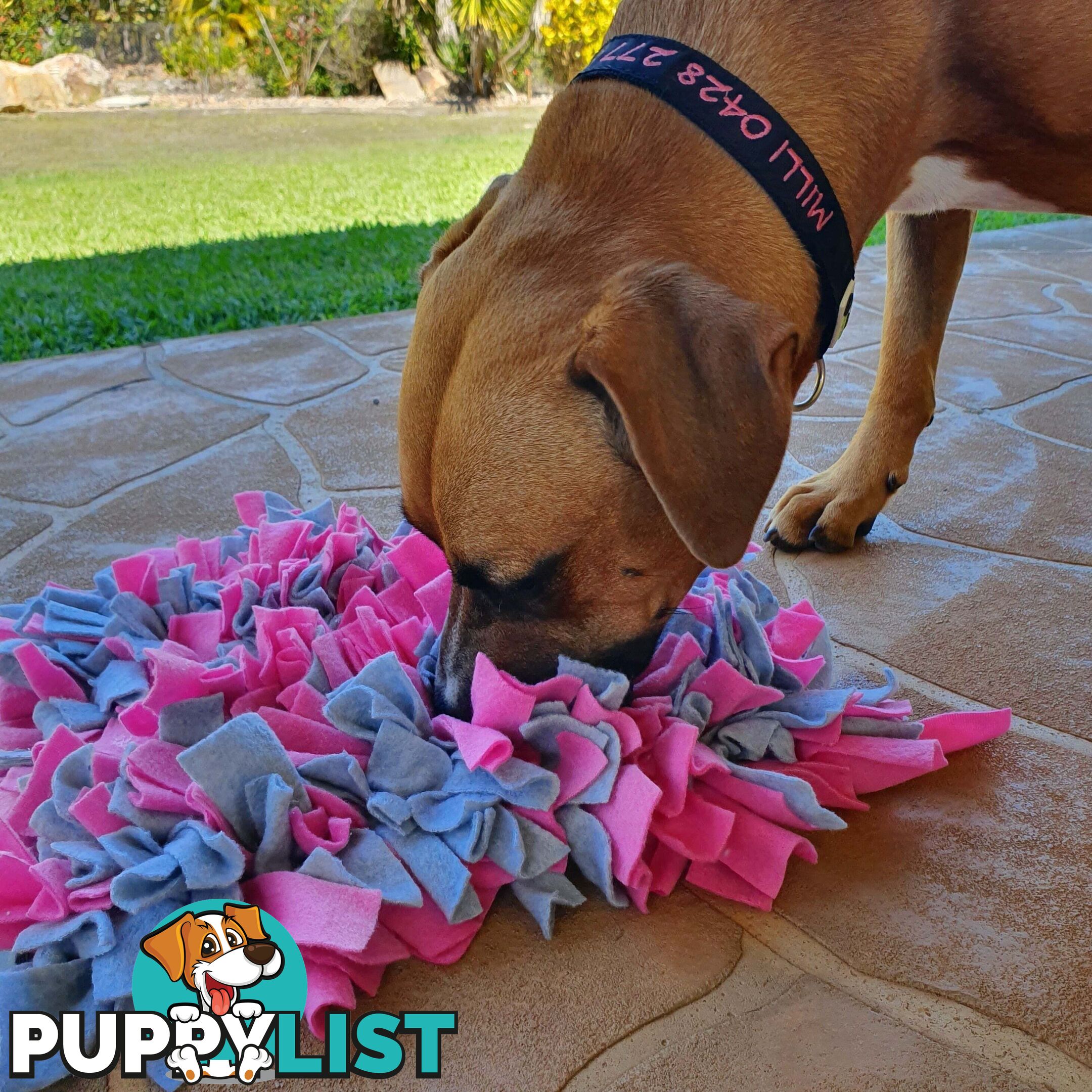 Snuffle Mats - Premium Heavy Duty Rubber Based - Pet Treat Play - Calms Anxiety - Slow Feeder - SNUFSPNKBLK