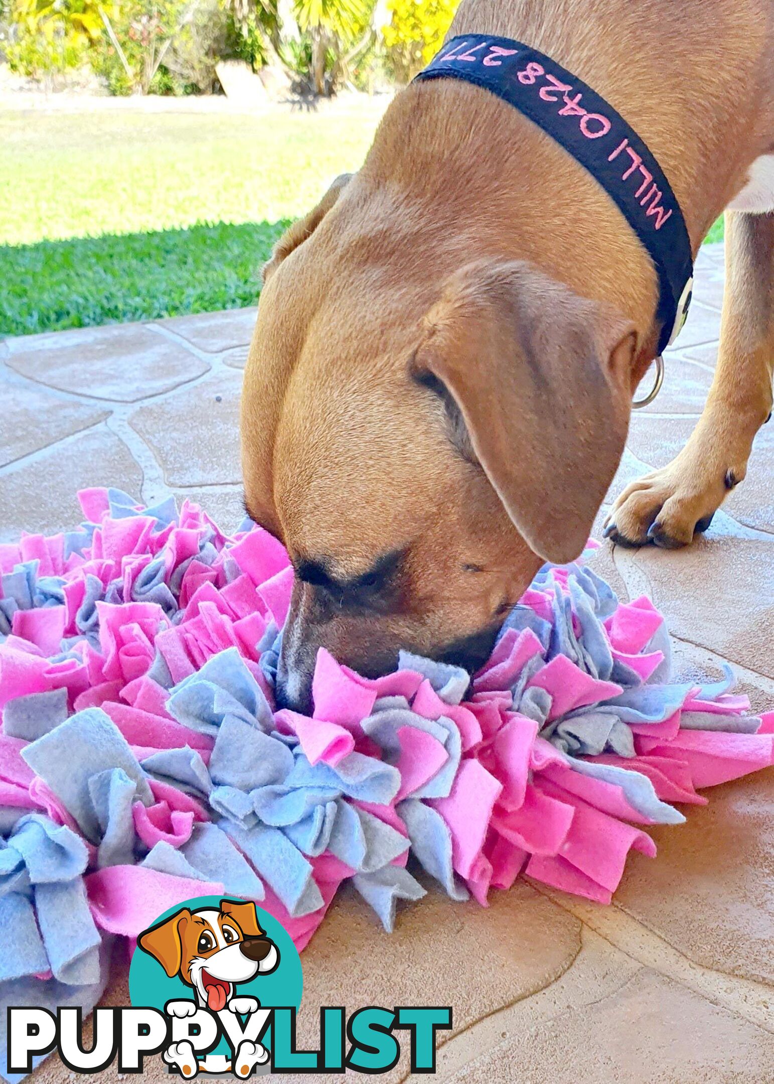 Snuffle Mats - Premium Heavy Duty Rubber Based - Pet Treat Play - Calms Anxiety - Slow Feeder - SNUFSPNKBLK