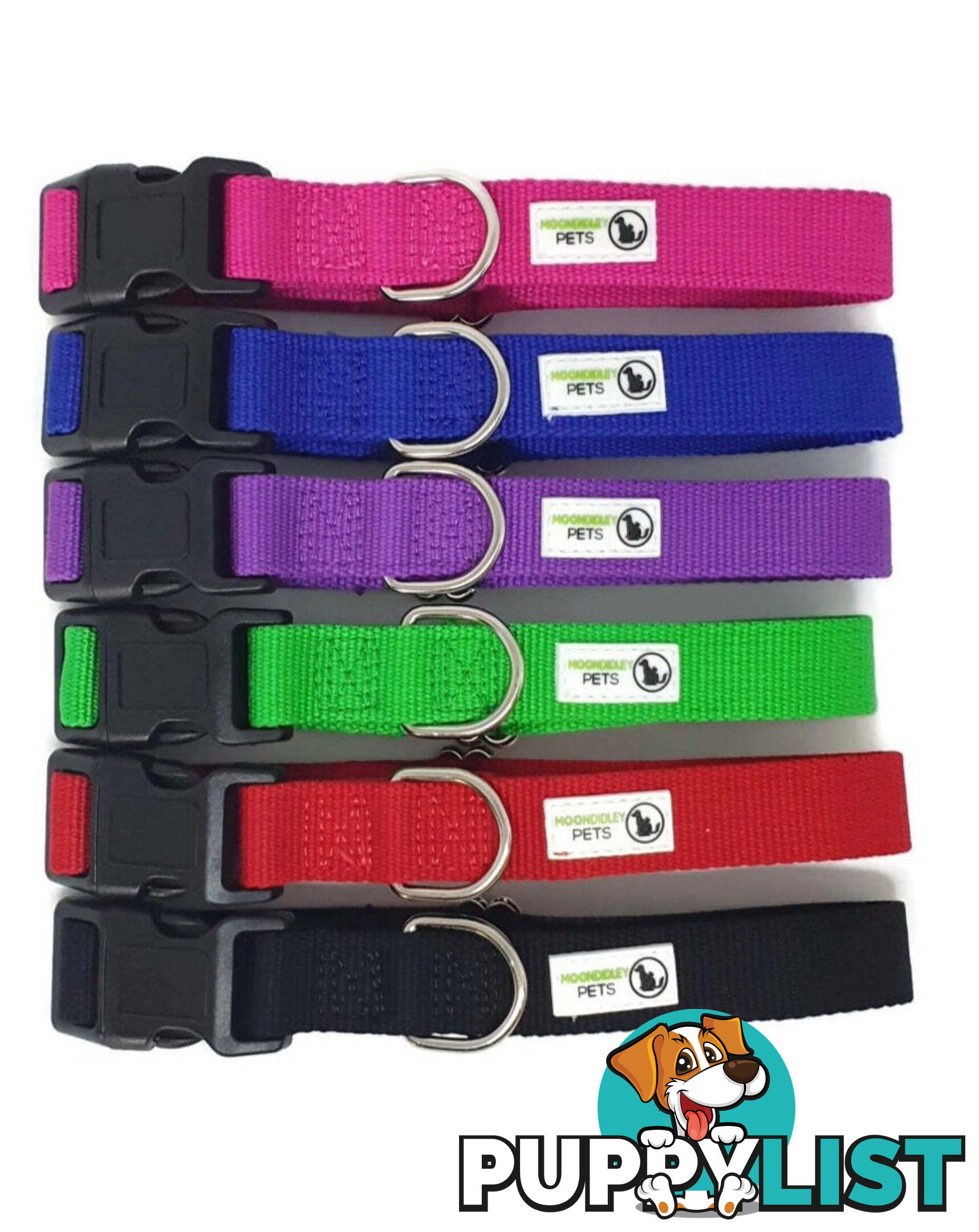 100% Pure Bamboo Fibre Dog Collar Plastic Buckle - Moondidley Pets - MDPCOLBAMXSNAV