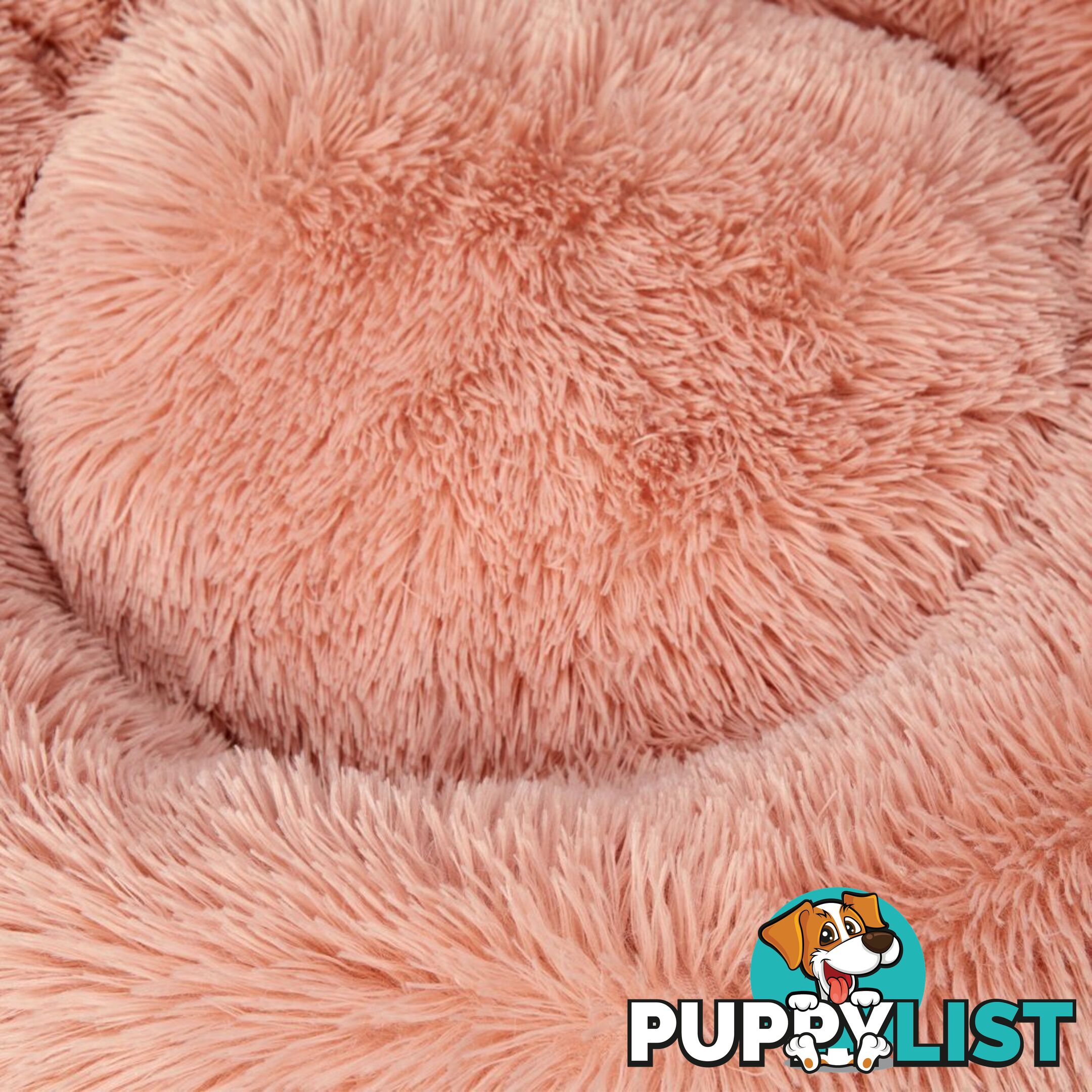 Pet Bed Cat Dog Donut Nest Calming Deep Sleeping Pink - WB-JC1058-S-PK