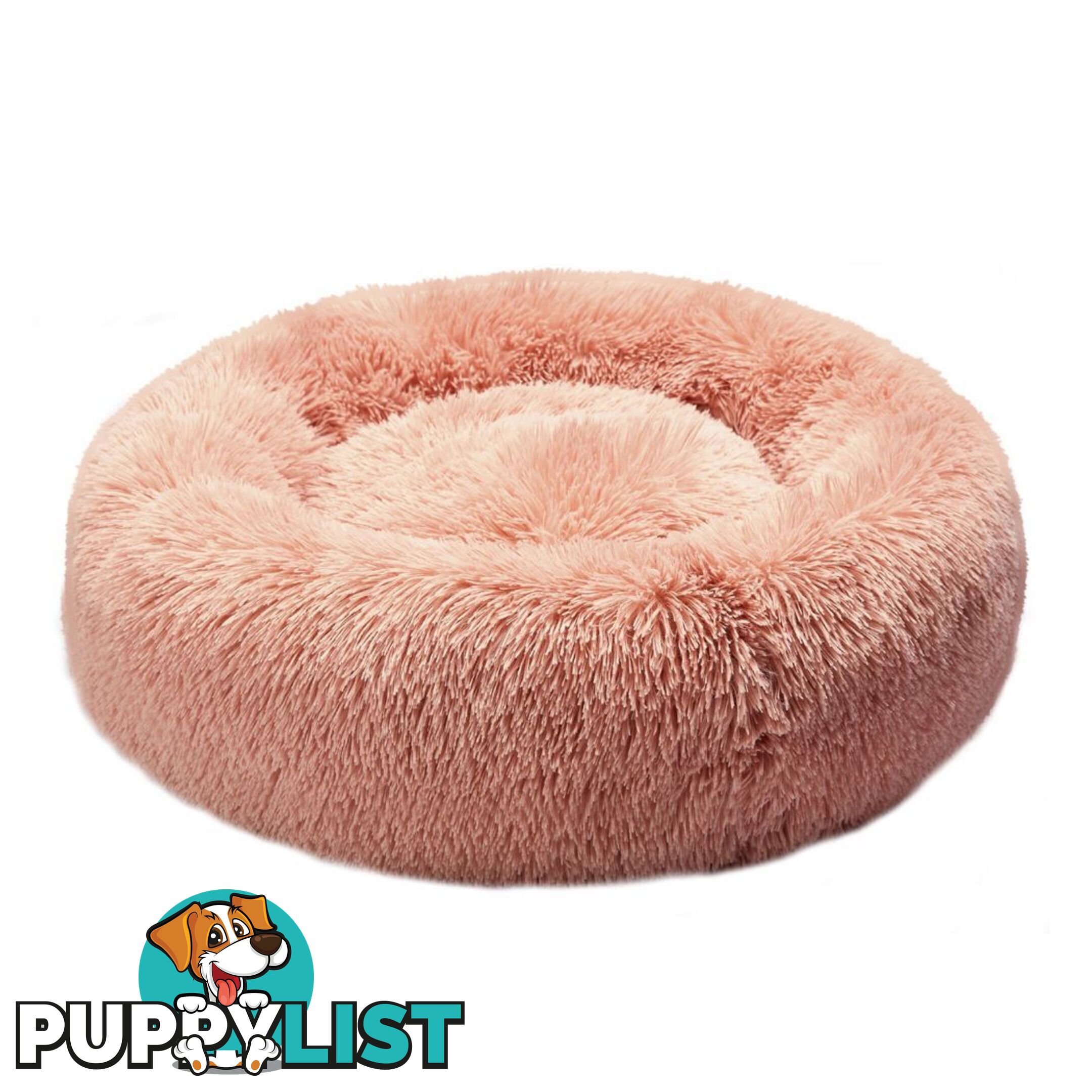 Pet Bed Cat Dog Donut Nest Calming Deep Sleeping Pink - WB-JC1058-S-PK