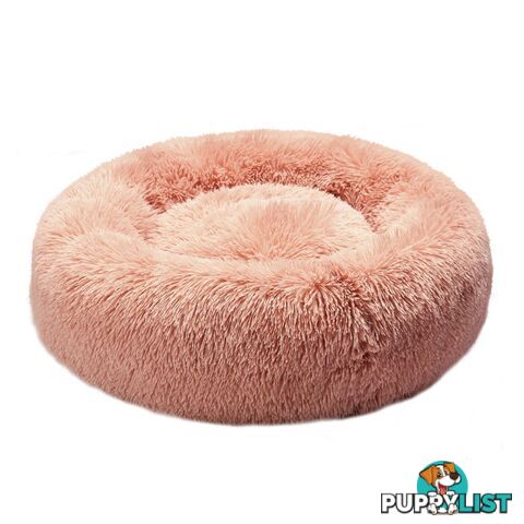 Pet Bed Cat Dog Donut Nest Calming Deep Sleeping Pink - WB-JC1058-S-PK
