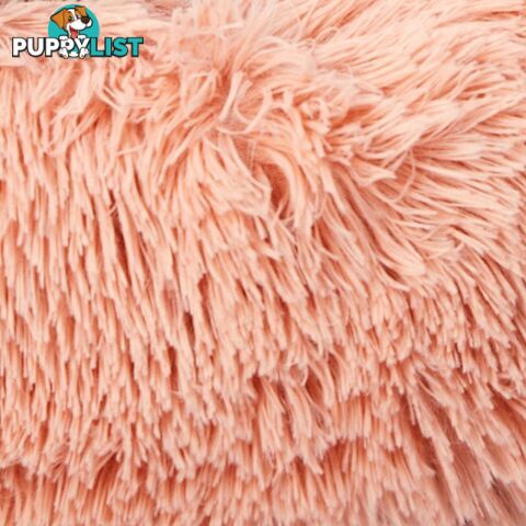 Pet Bed Cat Dog Donut Nest Calming Deep Sleeping Pink - WB-JC1058-S-PK