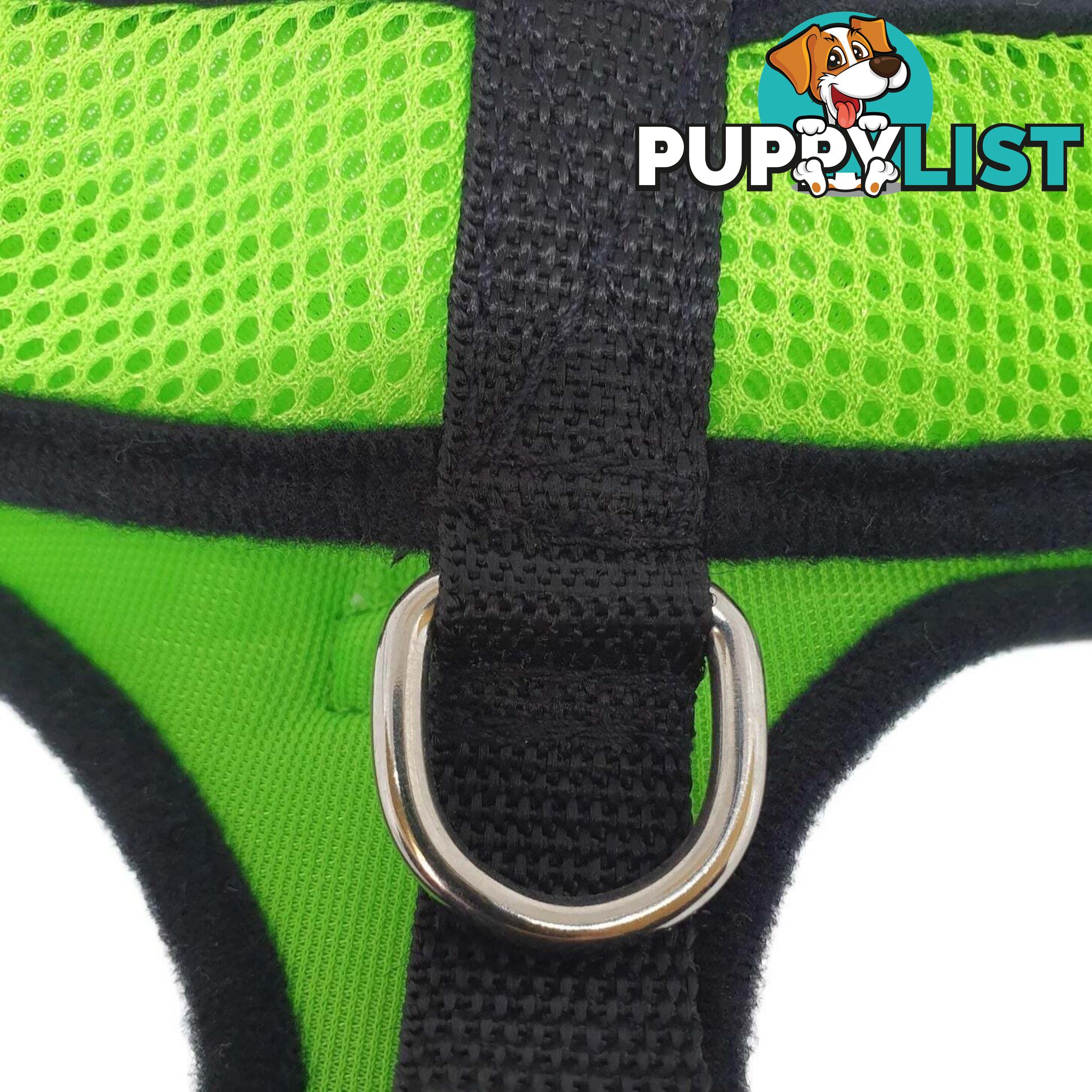 Doggie ID Harness Soft Air Mesh Personalised Embroidered - GC-HAR-ID-PNK-M
