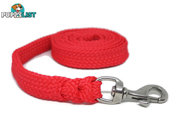 1.8m to 10m Long Dog Lead No Stitching Tough Yarnix 20mm Wide - YNXLD205SSBLK
