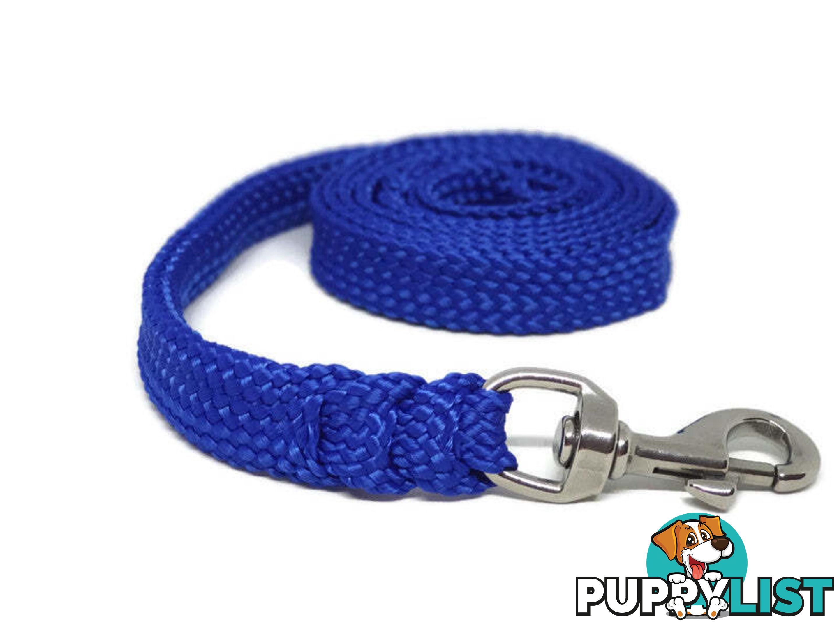 1.8m to 10m Long Dog Lead No Stitching Tough Yarnix 20mm Wide - YNXLD205SSBLK