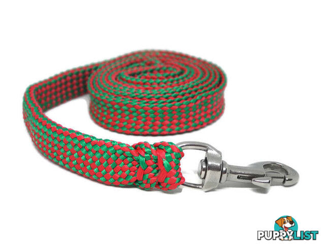 1.8m to 10m Long Dog Lead No Stitching Tough Yarnix 20mm Wide - YNXLD205SSBLK