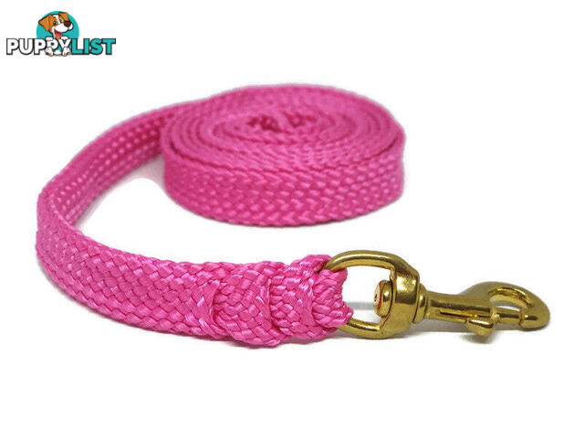 1.8m to 10m Long Dog Lead No Stitching Tough Yarnix 20mm Wide - YNXLD205SSBLK