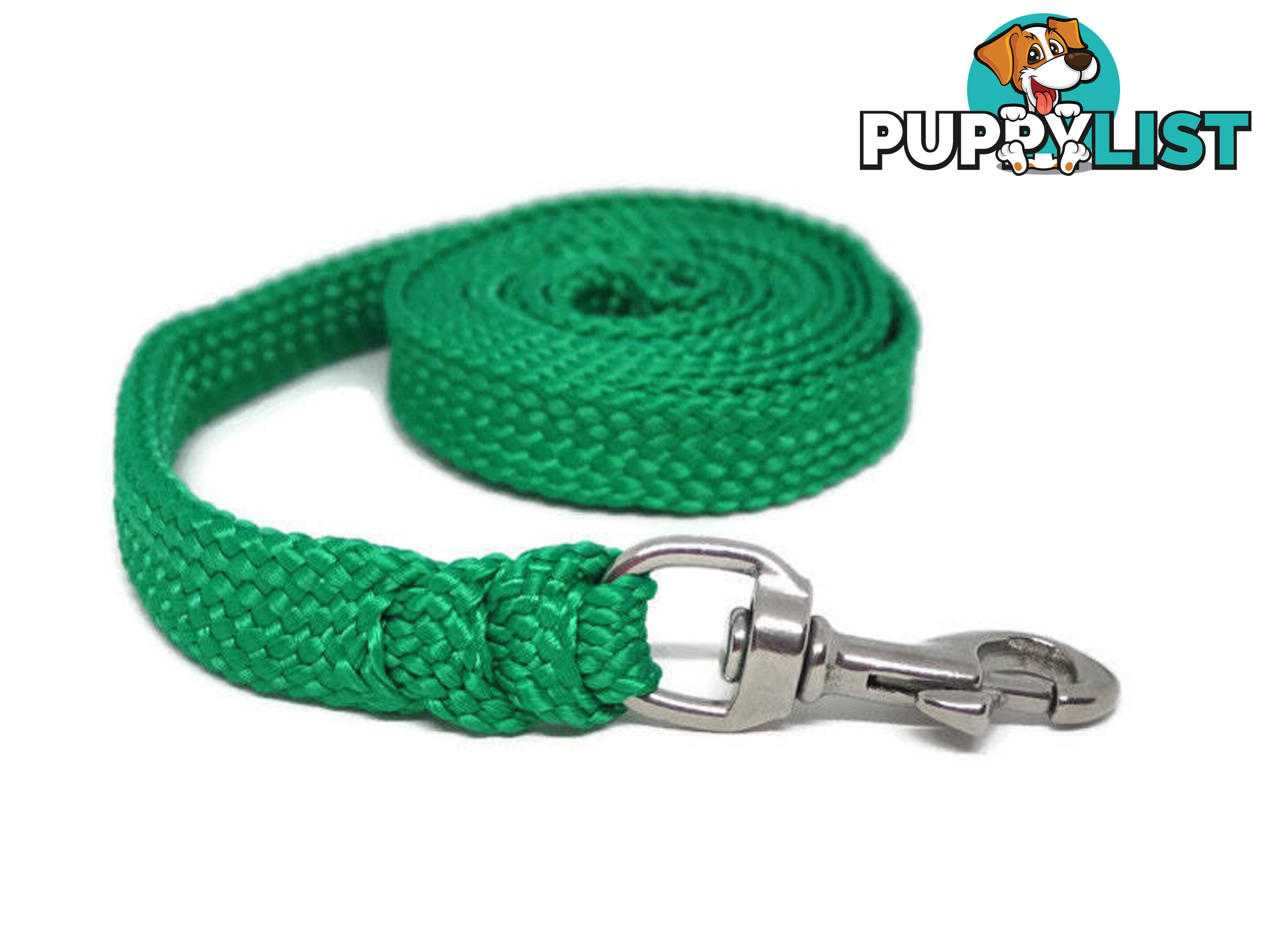 1.8m to 10m Long Dog Lead No Stitching Tough Yarnix 20mm Wide - YNXLD205SSBLK