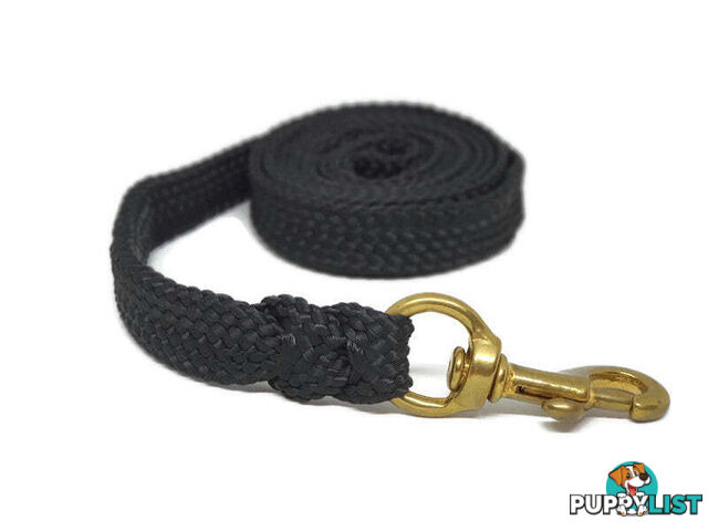 1.8m to 10m Long Dog Lead No Stitching Tough Yarnix 20mm Wide - YNXLD205SSBLK