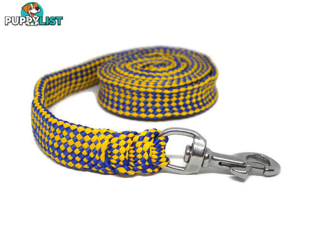 1.8m to 10m Long Dog Lead No Stitching Tough Yarnix 20mm Wide - YNXLD205SSBLK