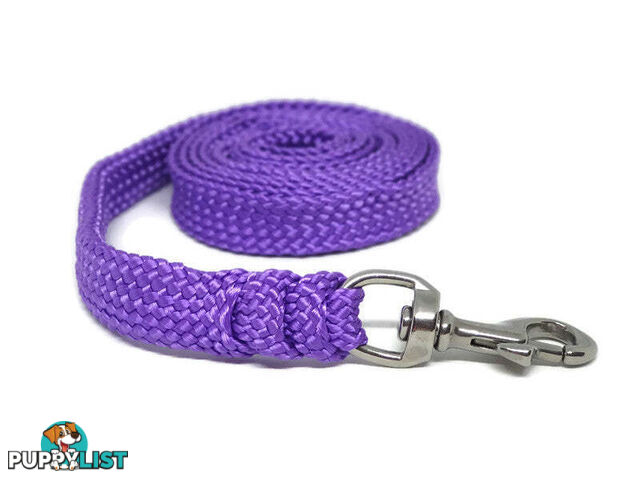 1.8m to 10m Long Dog Lead No Stitching Tough Yarnix 20mm Wide - YNXLD205SSBLK