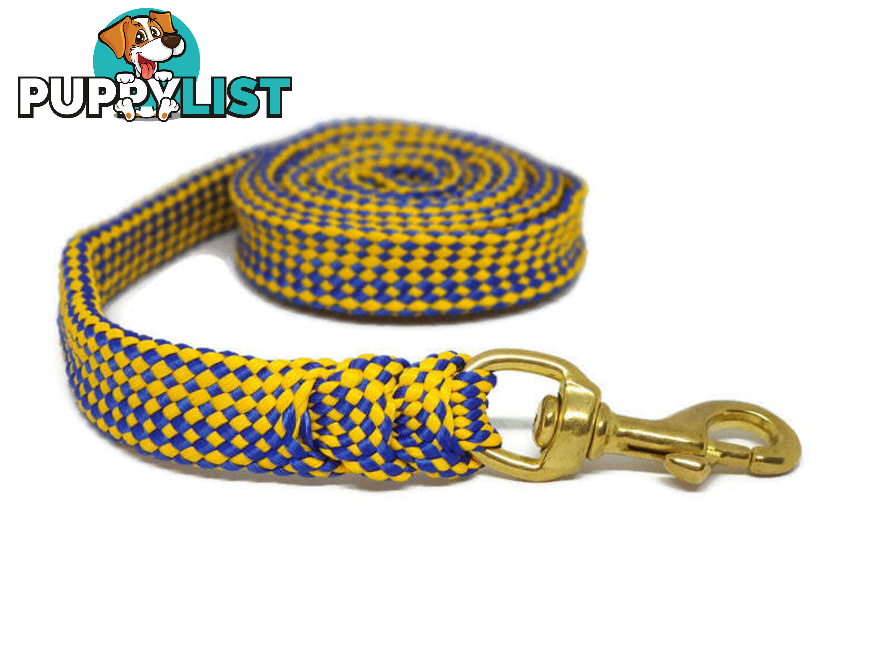 1.8m to 10m Long Dog Lead No Stitching Tough Yarnix 20mm Wide - YNXLD205SSBLK