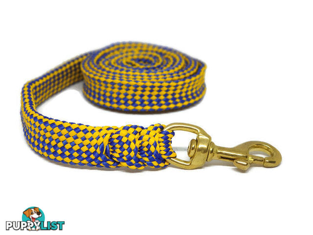 1.8m to 10m Long Dog Lead No Stitching Tough Yarnix 20mm Wide - YNXLD205SSBLK