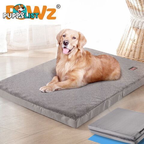 Pet Bed Foldable Dog Puppy Beds Cushion Pad Pads Soft Plush Black PaWz - WB-JC1045-XXL-BK