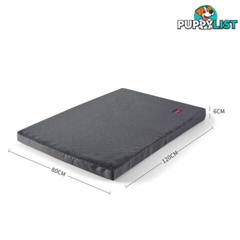 Pet Bed Foldable Dog Puppy Beds Cushion Pad Pads Soft Plush Black PaWz - WB-JC1045-XXL-BK