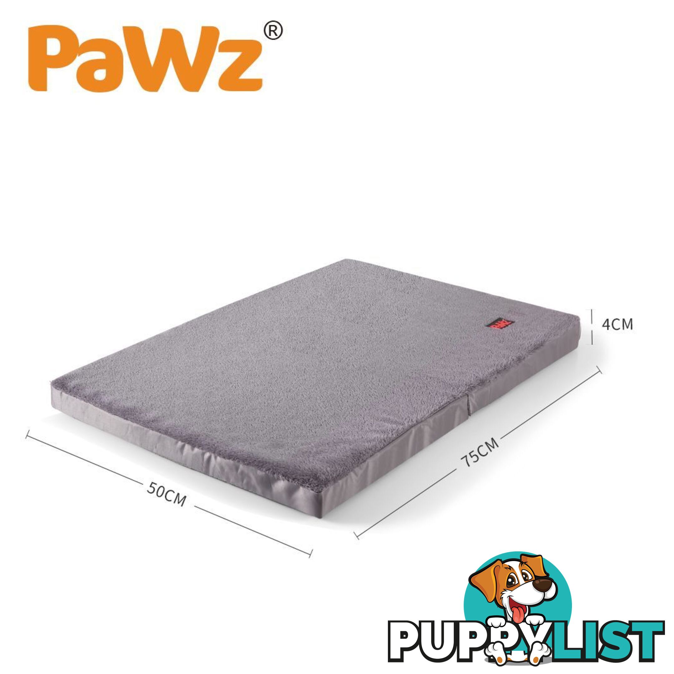 Pet Bed Foldable Dog Puppy Beds Cushion Pad Pads Soft Plush Black PaWz - WB-JC1045-XXL-BK