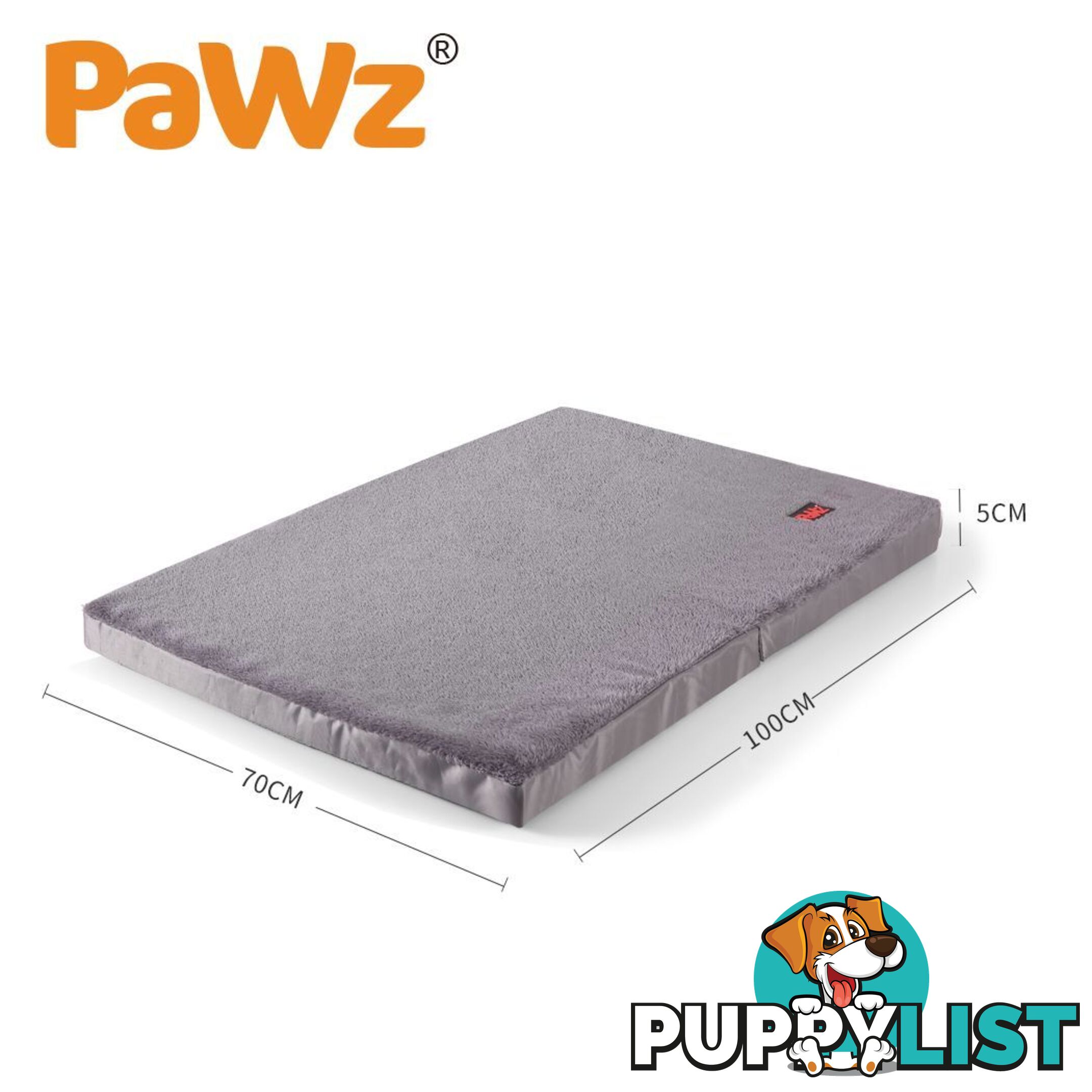 Pet Bed Foldable Dog Puppy Beds Cushion Pad Pads Soft Plush Black PaWz - WB-JC1045-XXL-BK