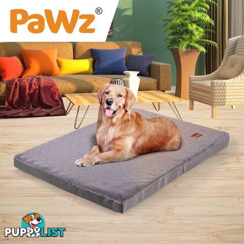 Pet Bed Foldable Dog Puppy Beds Cushion Pad Pads Soft Plush Black PaWz - WB-JC1045-XXL-BK