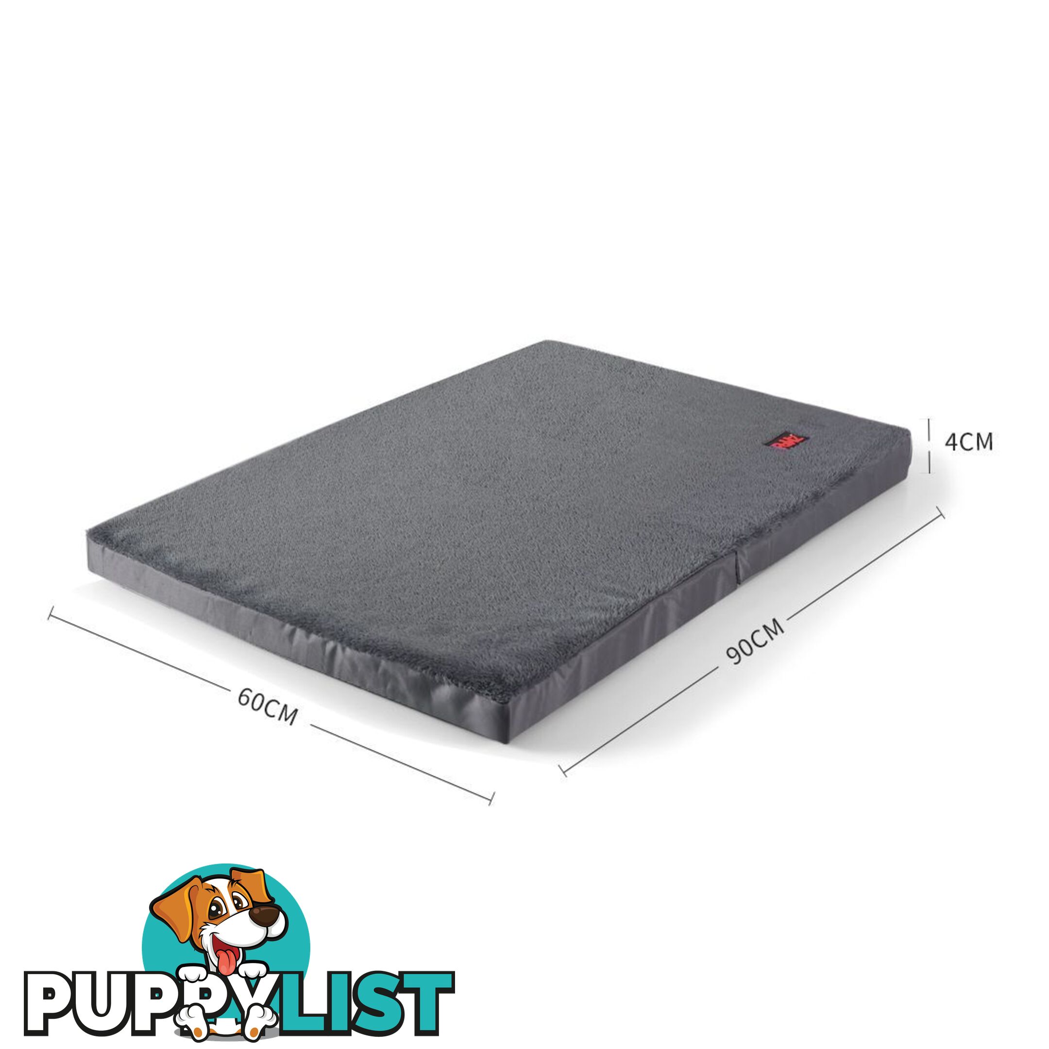 Pet Bed Foldable Dog Puppy Beds Cushion Pad Pads Soft Plush Black PaWz - WB-JC1045-XXL-BK