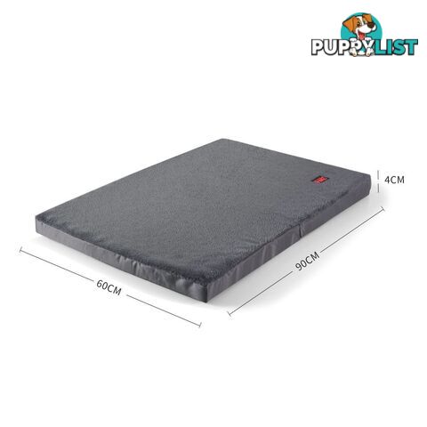 Pet Bed Foldable Dog Puppy Beds Cushion Pad Pads Soft Plush Black PaWz - WB-JC1045-XXL-BK