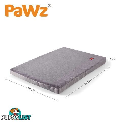 Pet Bed Foldable Dog Puppy Beds Cushion Pad Pads Soft Plush Black PaWz - WB-JC1045-XXL-BK