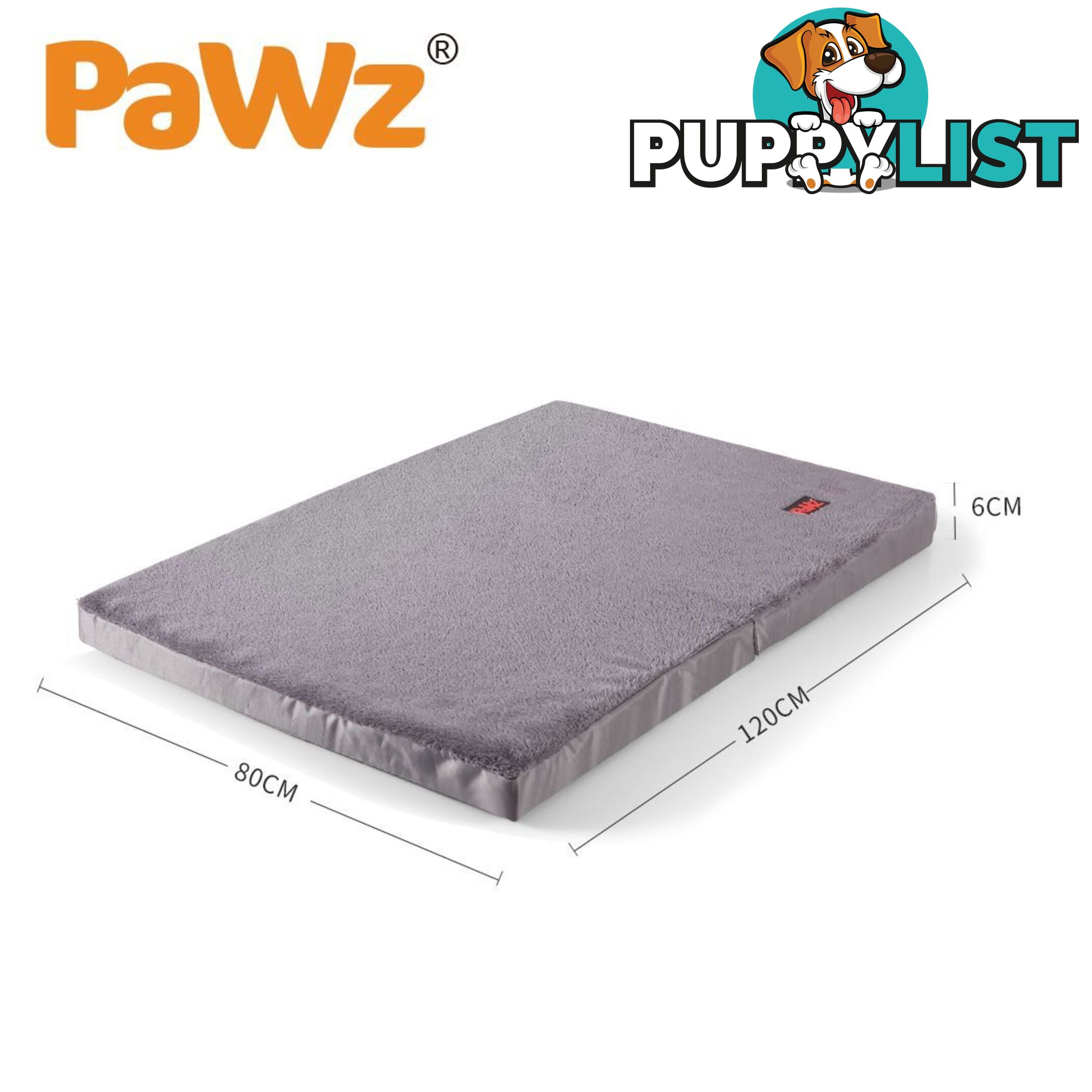 Pet Bed Foldable Dog Puppy Beds Cushion Pad Pads Soft Plush Black PaWz - WB-JC1045-XXL-BK