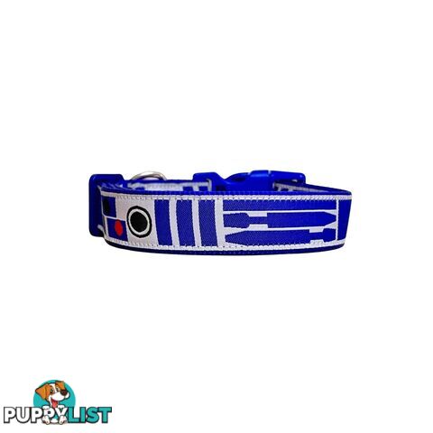 Droid Inspired Dog Collar / S - L - Hand Made by The Bark Side - TBSDROXSBLU