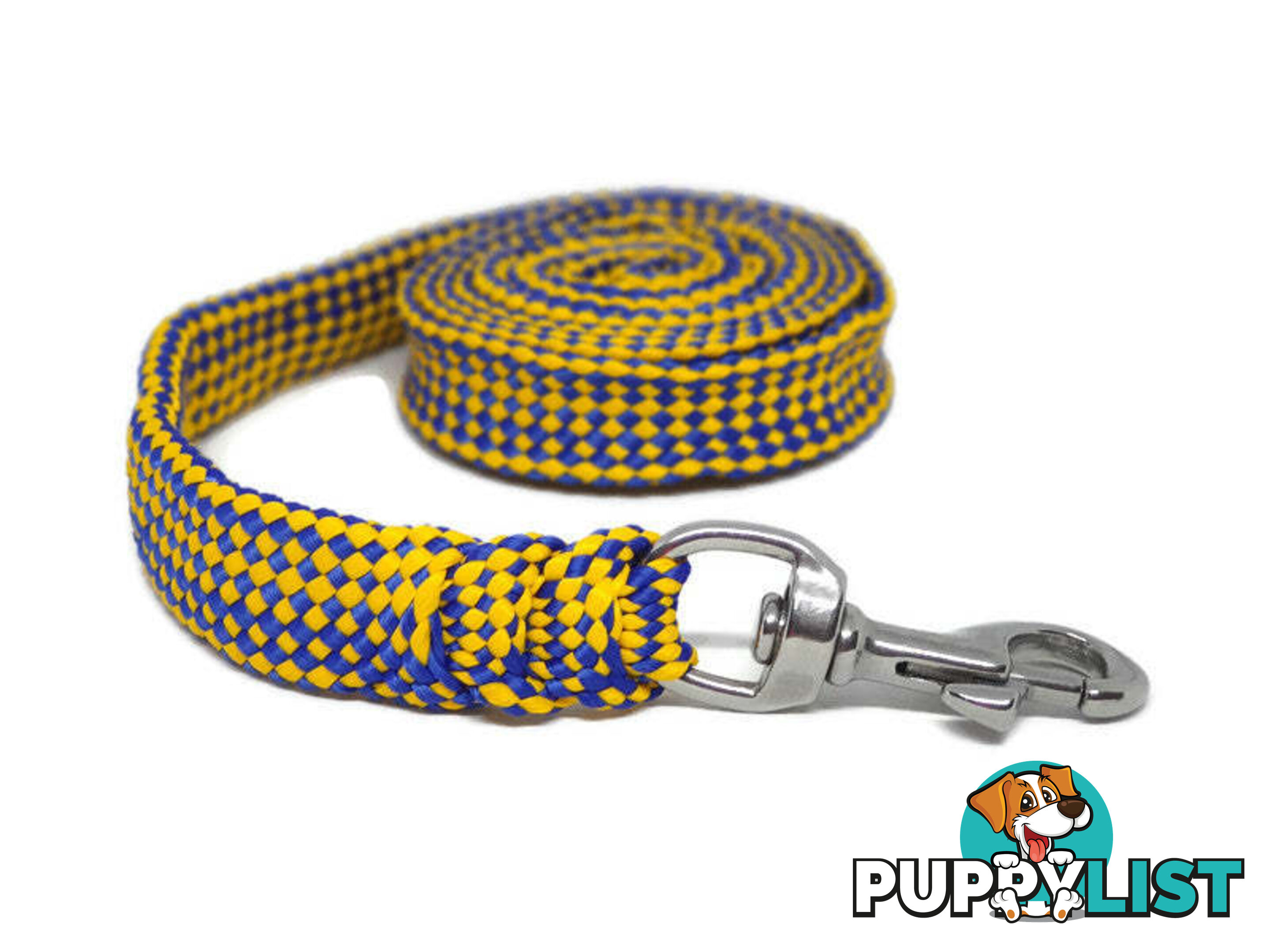 1.8m to 10m Long Dog Lead No Stitching Tough Yarnix 20mm Wide - YNXLD2010BRBLK