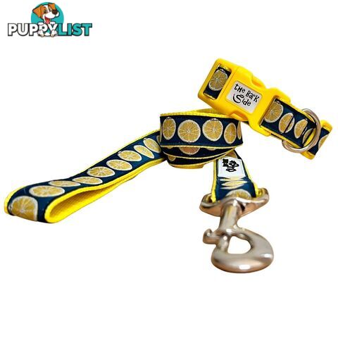 Lemon Dog Collar / XS - L - Hand Made by The Bark Side - TBSLEMXS