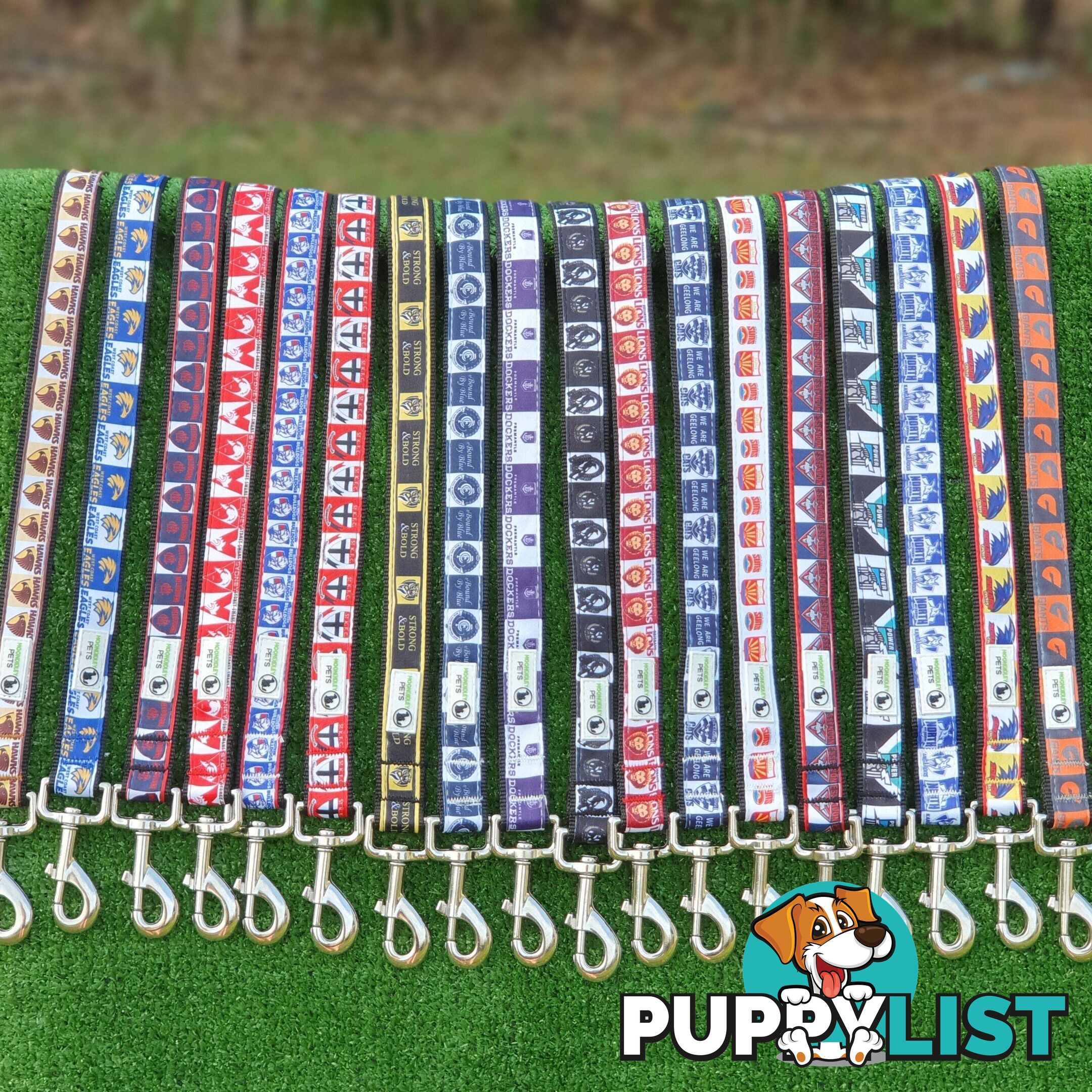 AFL Dog Leads, Footy - Aussie Rules - Moondidley Pets - MDPLDAFLBRBR