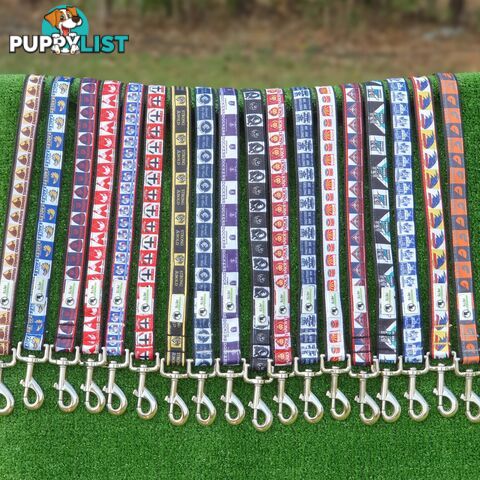AFL Dog Leads, Footy - Aussie Rules - Moondidley Pets - MDPLDAFLBRBR