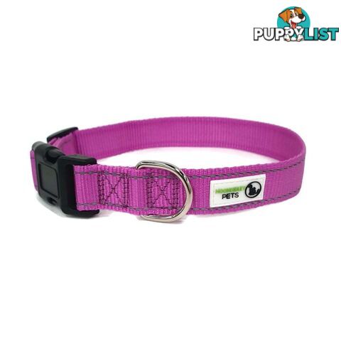 Nylon w/Reflective Stitching Dog Collar - Moondidley Pets - MDPCOLREFXSPUR