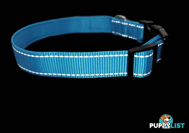 Nylon w/Reflective Stitching Dog Collar - Moondidley Pets - MDPCOLREFXSPUR