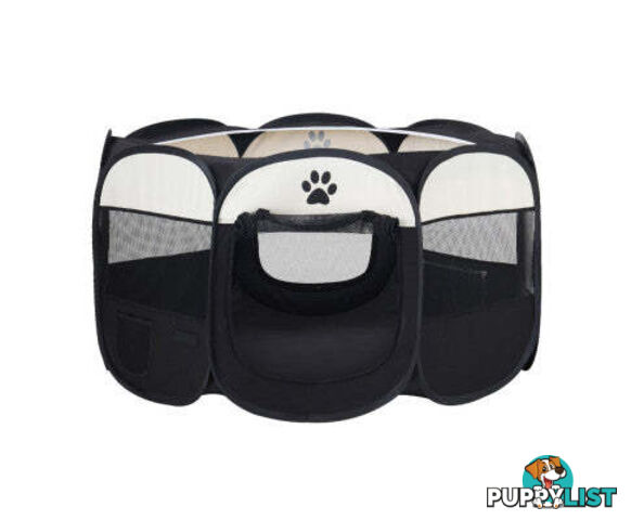 i.Pet Pet Dog Playpen Enclosure Crate 8 Panel Play Pen Tent Bag Fence Puppy - PET-DOGPLAYPEN-CL-3XL-BK