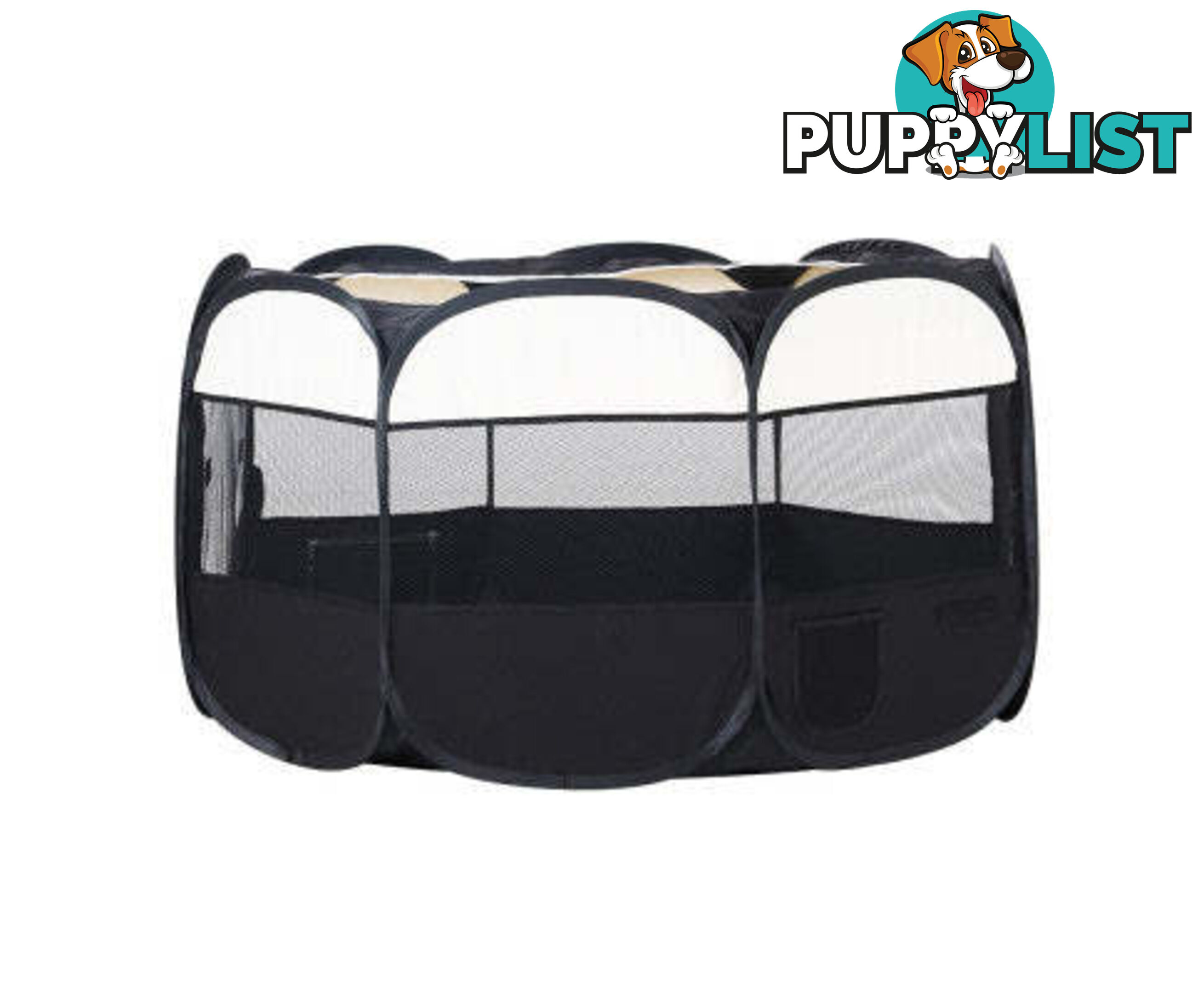 i.Pet Pet Dog Playpen Enclosure Crate 8 Panel Play Pen Tent Bag Fence Puppy - PET-DOGPLAYPEN-CL-3XL-BK