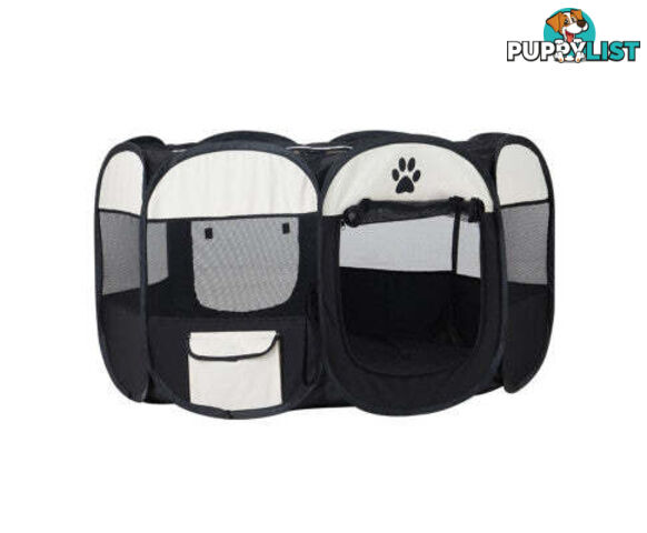i.Pet Pet Dog Playpen Enclosure Crate 8 Panel Play Pen Tent Bag Fence Puppy - PET-DOGPLAYPEN-CL-3XL-BK