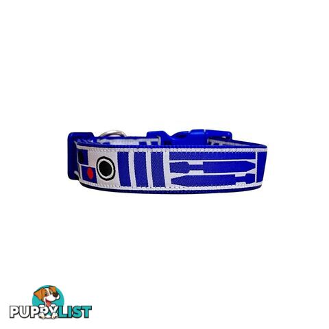 Droid Inspired Dog Collar / S - L - Hand Made by The Bark Side - TBSDROSMLBLU