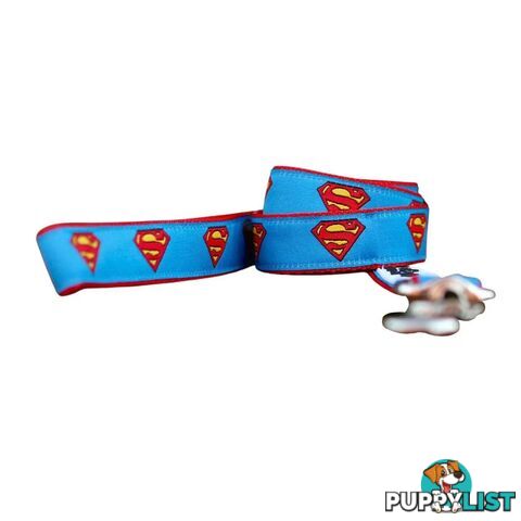 Superman Dog Lead / Dog Leash - Hand Made by The Bark Side - TBSLDSUP251.5