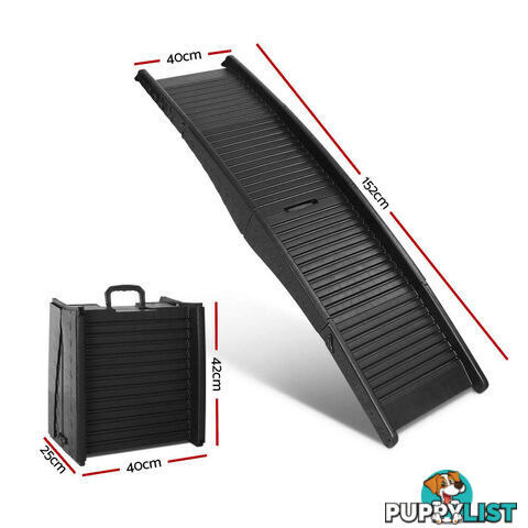 i.Pet Dog Ramp Pet Stairs Steps For Car SUV Ladder Travel Foldable Portable - FDR-D-ST-BK