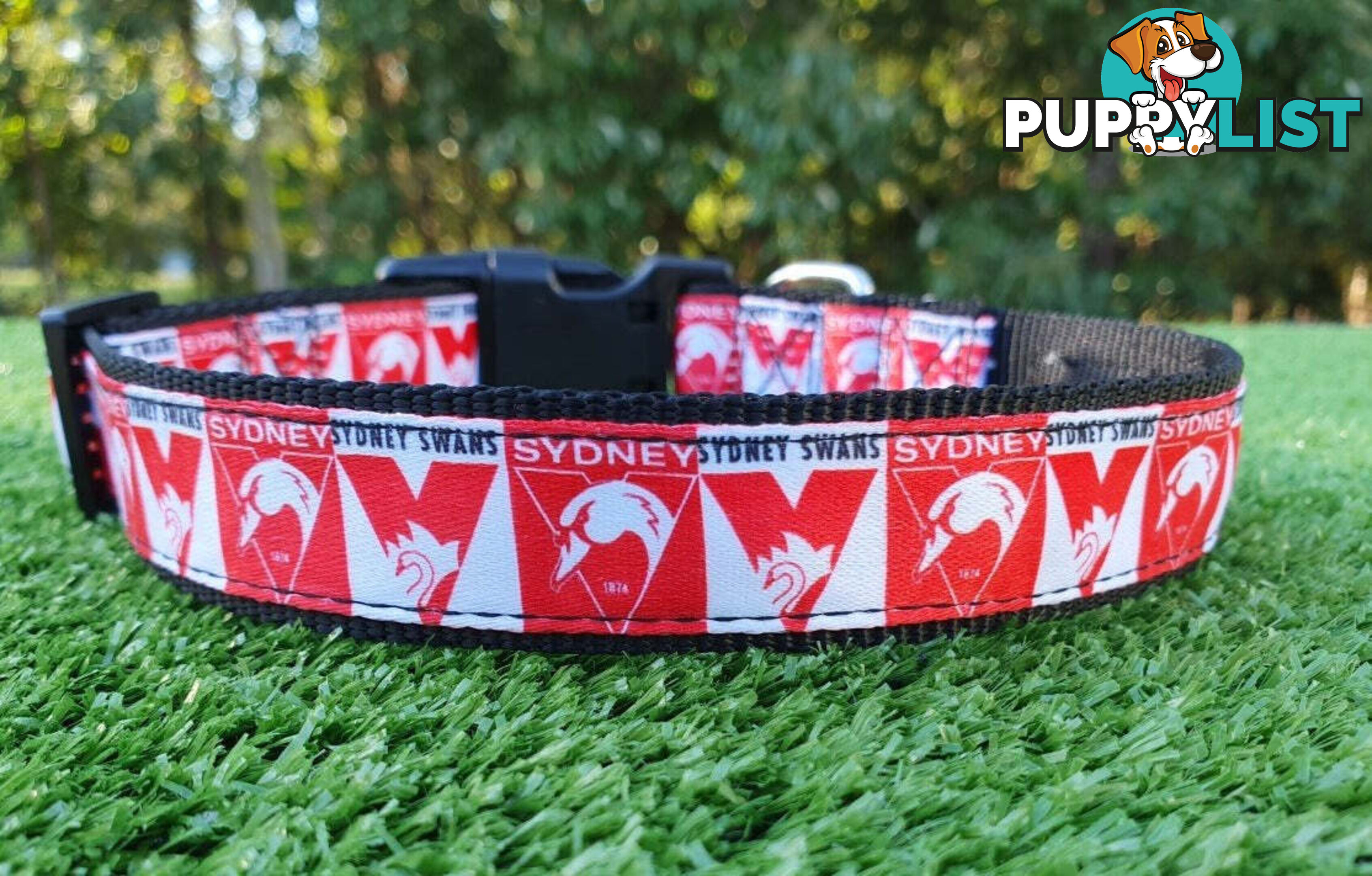 AFL Dog Collars, Footy - Aussie Rules - Moondidley Pets - MDPCOLAFLLSKS