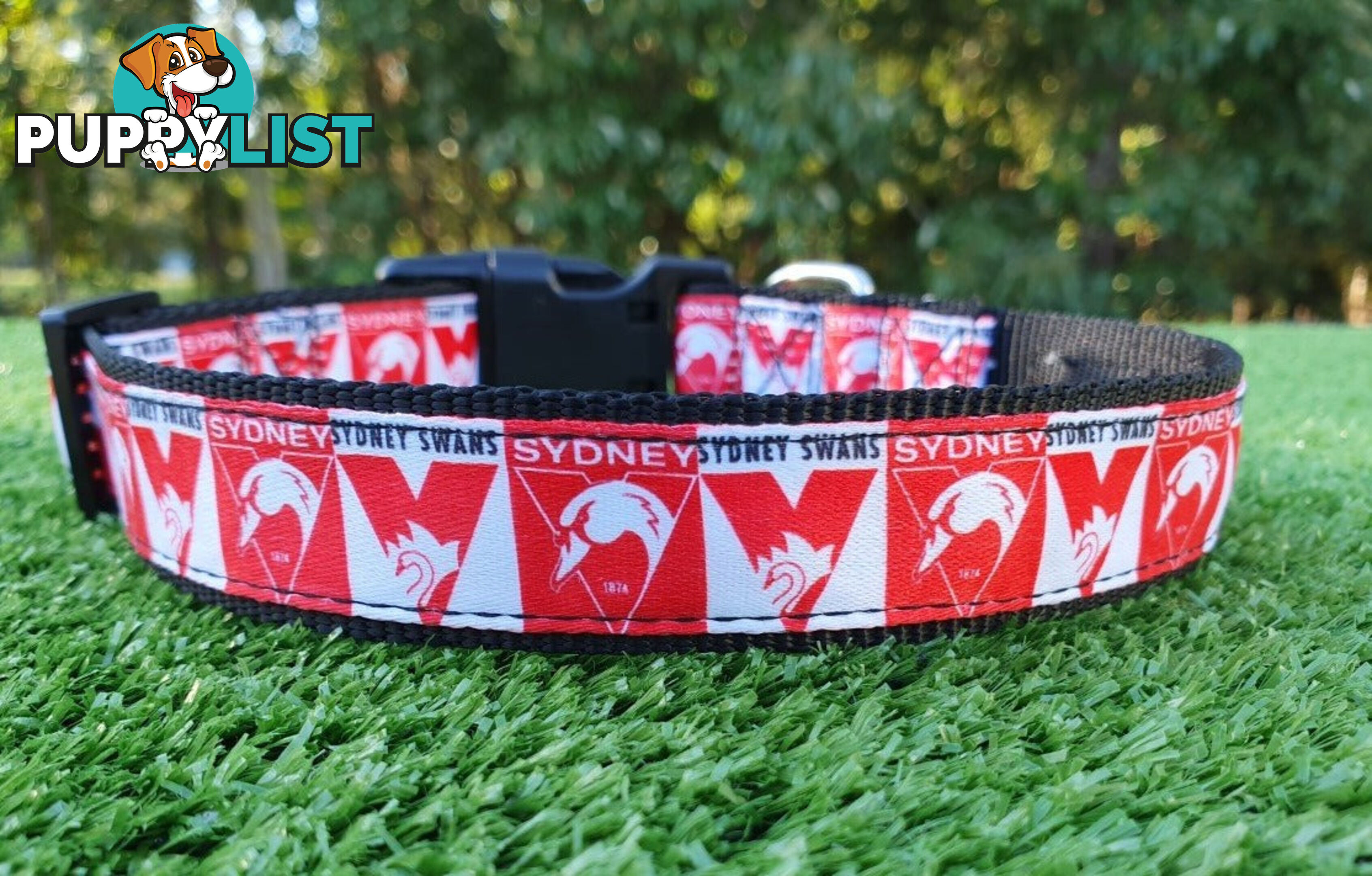 AFL Dog Collars, Footy - Aussie Rules - Moondidley Pets - MDPCOLAFLLSKS