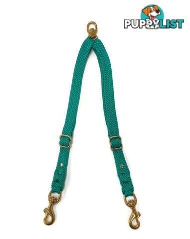 2 Dog Coupler Two Way Twin Walking Lead No Stitching - Yarnix - YNXCOUP-20-YELBLK