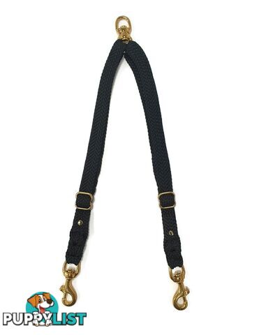 2 Dog Coupler Two Way Twin Walking Lead No Stitching - Yarnix - YNXCOUP-20-YELBLK