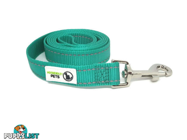 10m Long Nylon w/Reflective Stitching Dog Lead - Moondidley Pets - MDPLDREFPUR2010