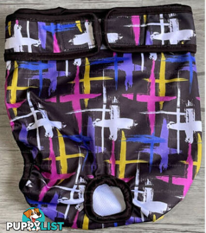 Dog / Cat Female Diaper - Washable adjustable - Lil Cracker - LCDIASBLUSNO