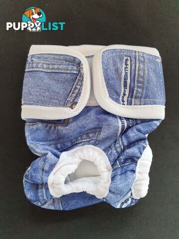 Dog / Cat Female Diaper - Washable adjustable - Lil Cracker - LCDIASBLUSNO